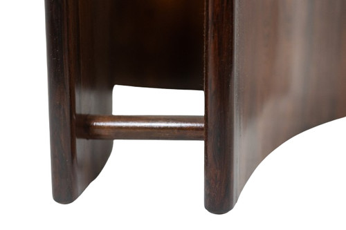 Table basse en palissandre, de forme concave. Années 1970. LS59121106A