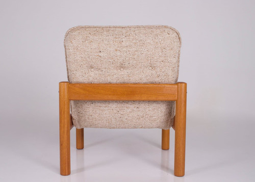 Danish armchair in teak and wool.