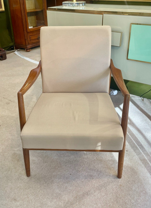 Poltrona dal design scandinavo, probabilmente Danimarca, XX secolo 