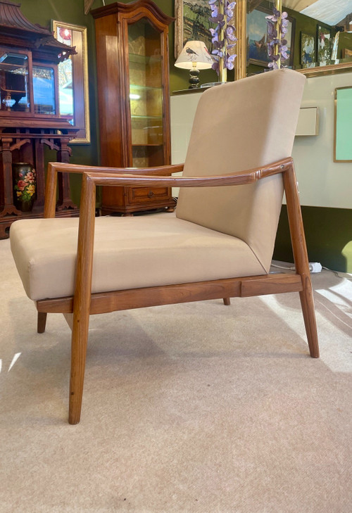 Poltrona dal design scandinavo, probabilmente Danimarca, XX secolo 