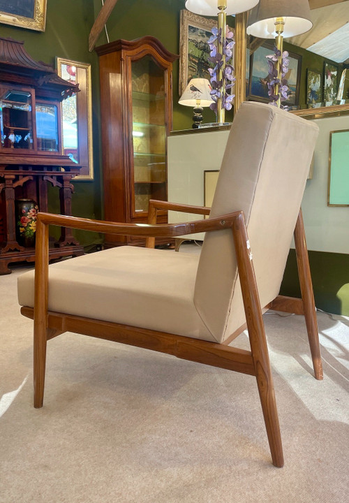 Poltrona dal design scandinavo, probabilmente Danimarca, XX secolo 