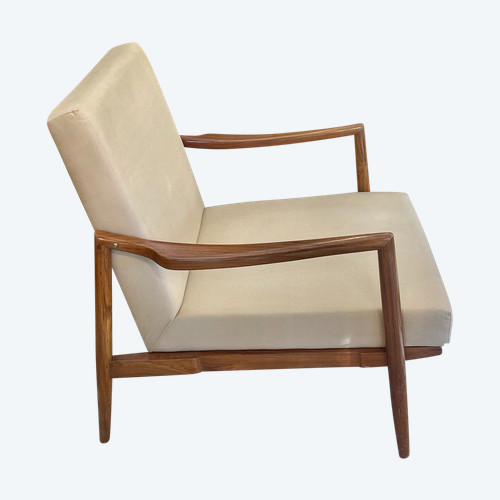 Poltrona dal design scandinavo, probabilmente Danimarca, XX secolo 