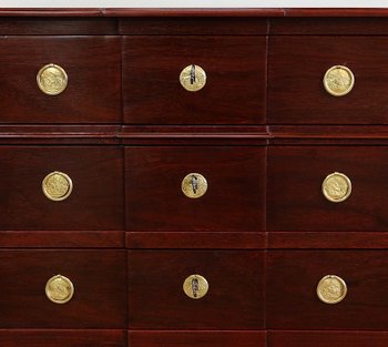  Rare Commode en Amarante massif, époque Louis XVI – XVIIIe 
