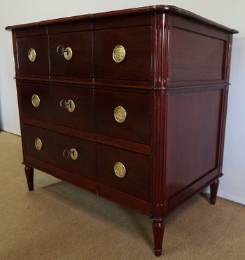  Rare Commode en Amarante massif, époque Louis XVI – XVIIIe 