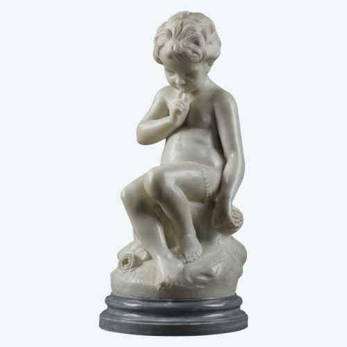 WHITE MARBLE OF THREATENING LOVE AFTER ÉTIENNE FALCONET