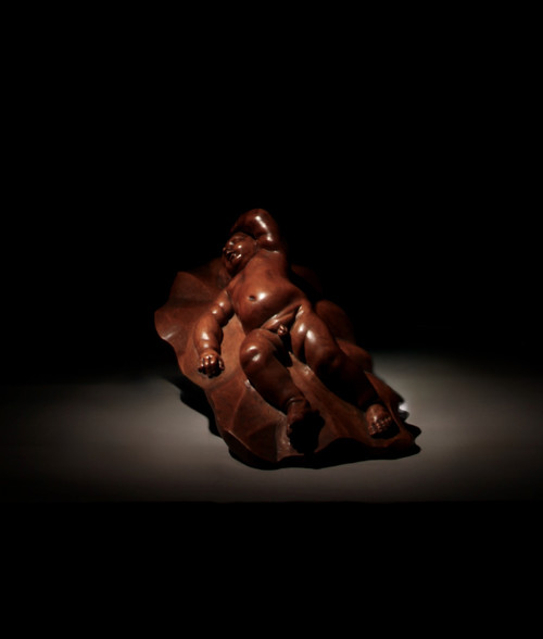 Very interesting Sleeping child in carved fruitwood attributed to Laurent Delvaux Ghent 1696- Nivel