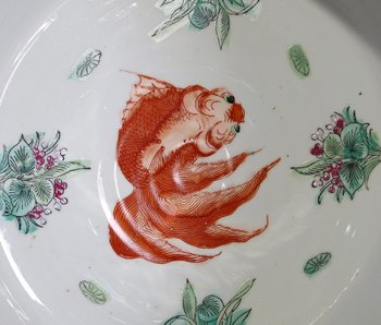  Importante acquario di porcellana di Canton, Cina - 19° secolo