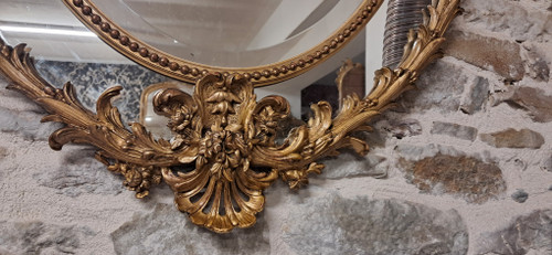 Miroir XIX parecloses oval 141 x 96