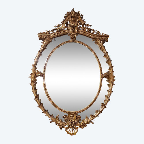Miroir XIX parecloses oval 141 x 96
