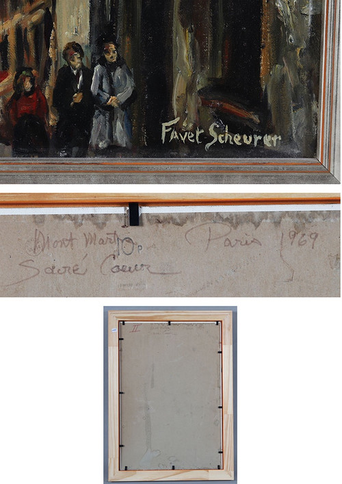 Montmartre, Paris, signiert: Rachel Favet-Scheurer, datiert: 1969, Französische Schule von Paris