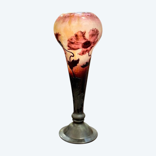 Vaso grande Daum Nancy "Papaveri"