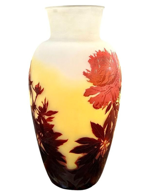 Emile Gallé Eccezionale vaso “Peonie”.