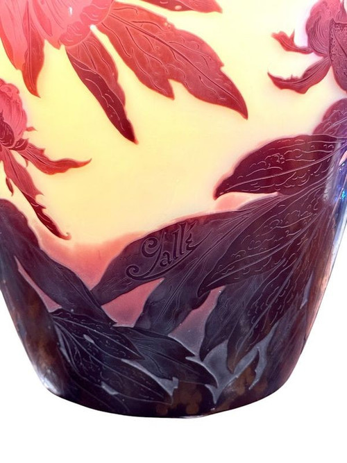 Emile Gallé Eccezionale vaso “Peonie”.