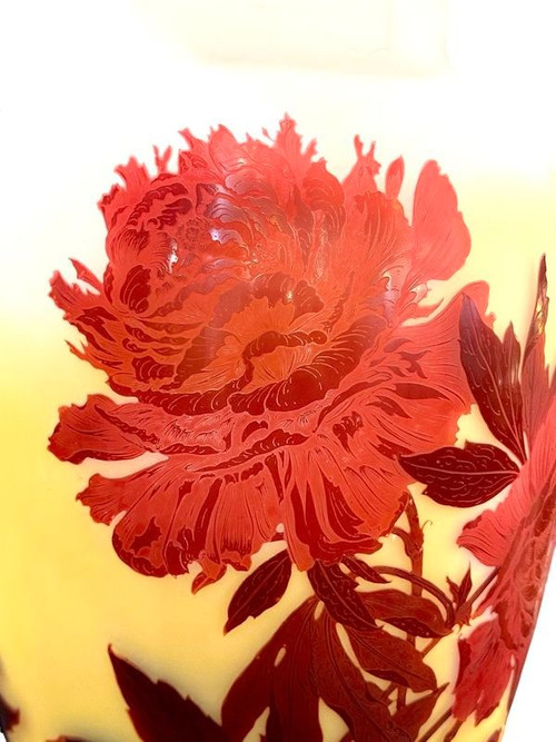 Emile Gallé Eccezionale vaso “Peonie”.
