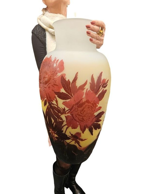 Emile Gallé Eccezionale vaso “Peonie”.