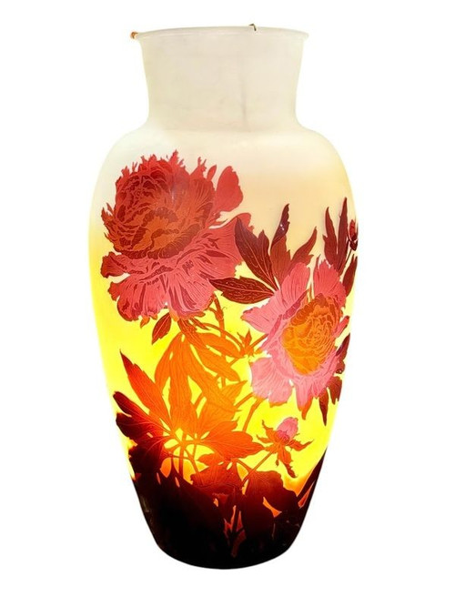 Emile Gallé Eccezionale vaso “Peonie”.