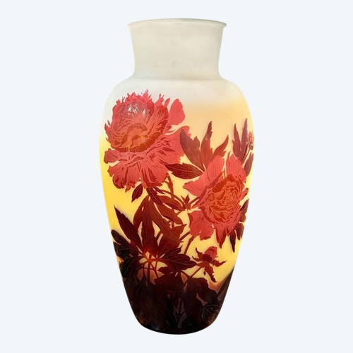 Emile Gallé Eccezionale vaso “Peonie”.