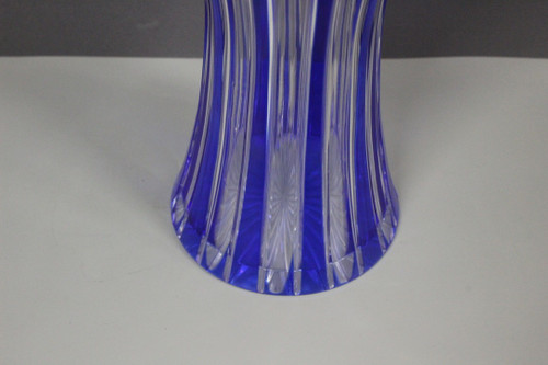 Große böhmische Kristallvase, Modell Lotus, um 1950