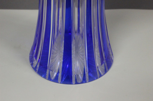 Große böhmische Kristallvase, Modell Lotus, um 1950