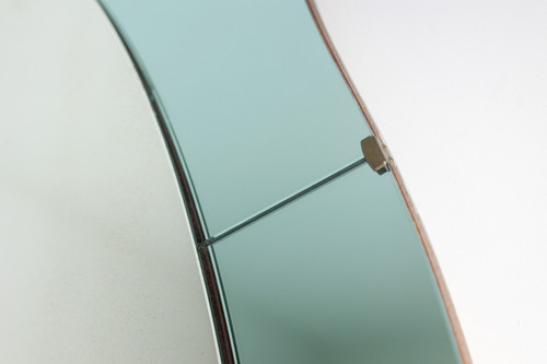 Miroir-console en verre bicolore et laiton doré. Circa 1950. LS60431154J
