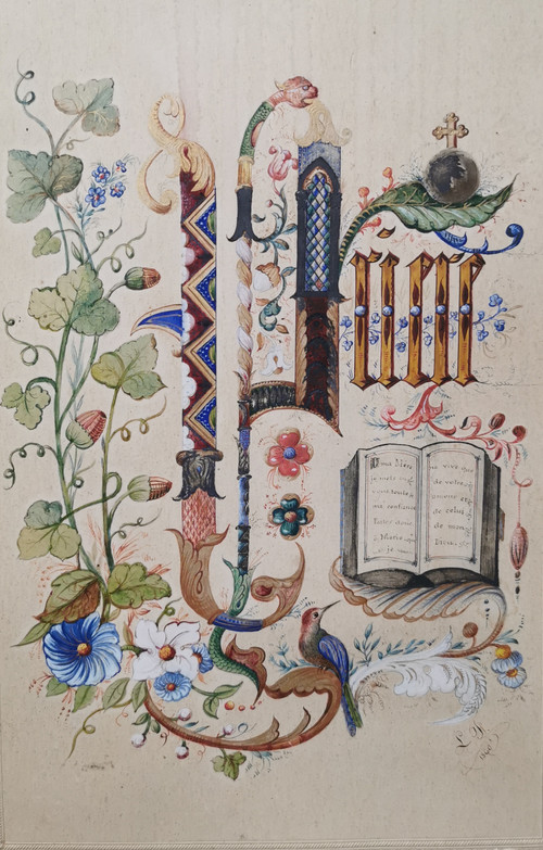 enluminure datée 1860