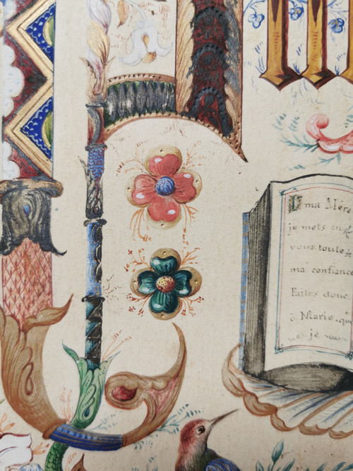 enluminure datée 1860