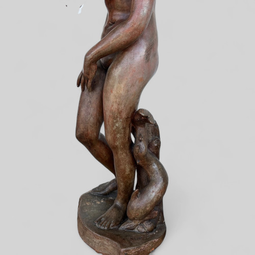 Molto Importante Venere De Medici In Terracotta Di Epoca Antica Del XIX Secolo Altezza 153 Cm