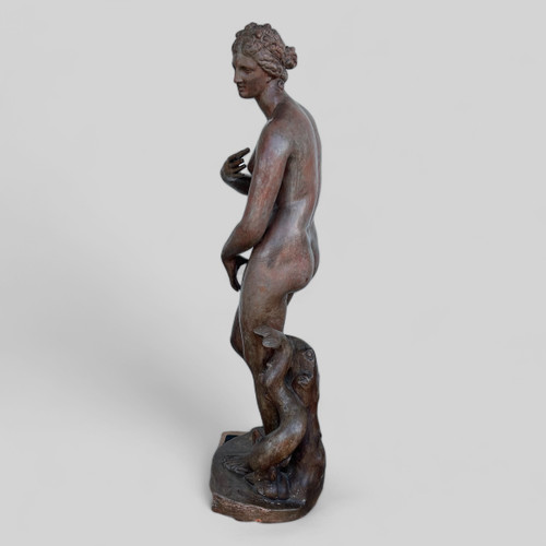 Molto Importante Venere De Medici In Terracotta Di Epoca Antica Del XIX Secolo Altezza 153 Cm