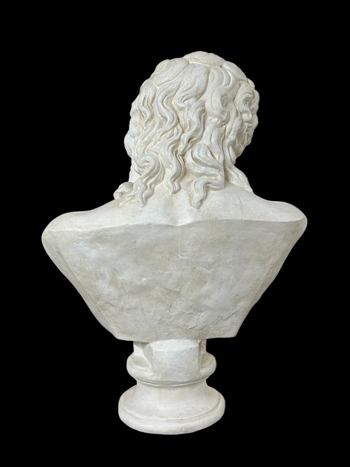 Busto in gesso di Eros di Centocelle o Amore di Prassitele Epoca XX Secolo H 62 Cm