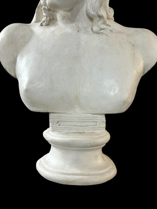 Busto in gesso di Eros di Centocelle o Amore di Prassitele Epoca XX Secolo H 62 Cm