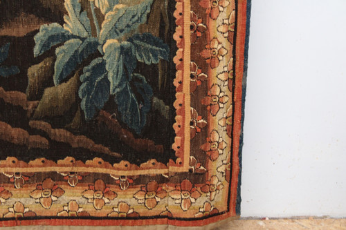  „Aubusson-Wandteppich „Exotische Landschaft mit Pfau und Pagode“ 18. Jahrhundert.“