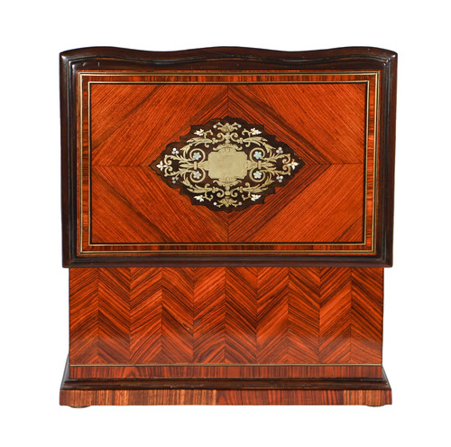 Marquetry cigar cellar from the Napoleon III period
