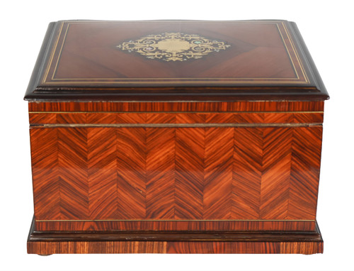 Marquetry cigar cellar from the Napoleon III period