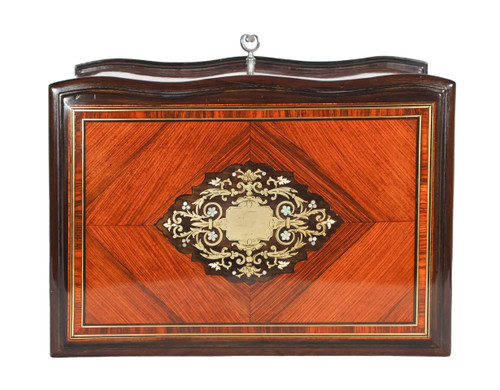 Marquetry cigar cellar from the Napoleon III period
