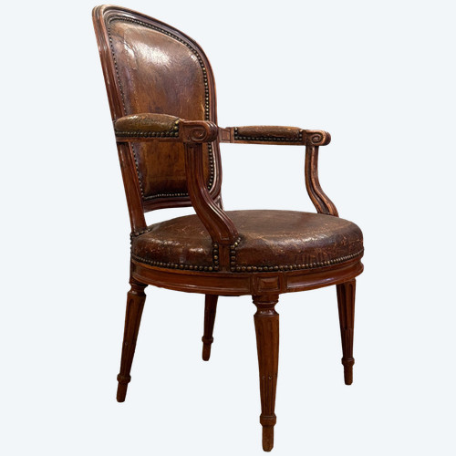 Bürosessel aus Mahagoni aus der Zeit Louis XVI, ca. 1780