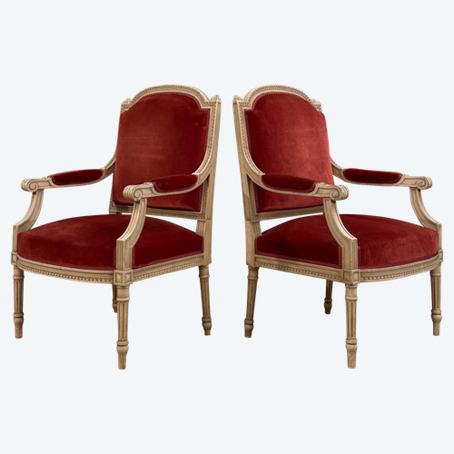 Paire De Fauteuils De Style Louis XVI Vers 1900