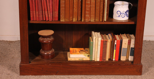 Libreria a giorno in noce del XIX secolo - Inghilterra