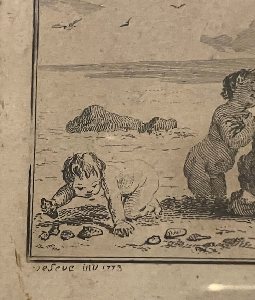 Engraving from the Louis XVI period around 1770-1780 in good general condition
