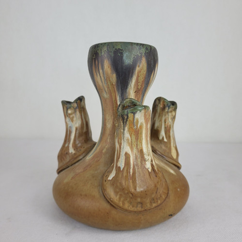 Vase en grès signé à la pointe Alfred Lebret (1871-1955).