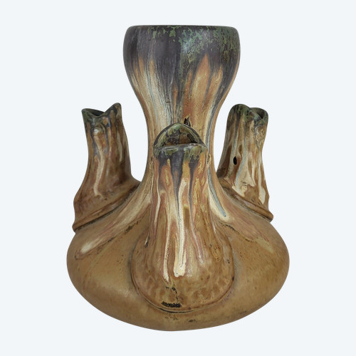 Vase en grès signé à la pointe Alfred Lebret (1871-1955).