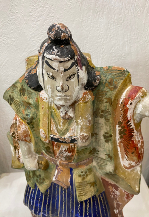JAPON - Céramique Polychrome - Samouraï - XIX Siècle
