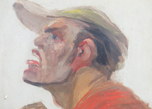 Portrait of a man by D Lorin, 1937