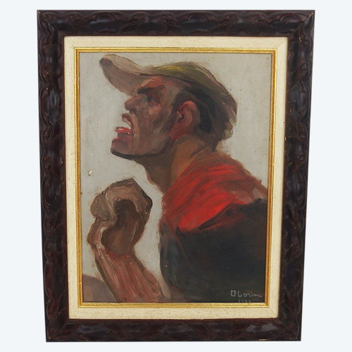 Portrait of a man by D Lorin, 1937