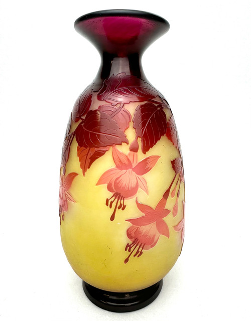 Gallé - Vase with Fuchsia Decor
