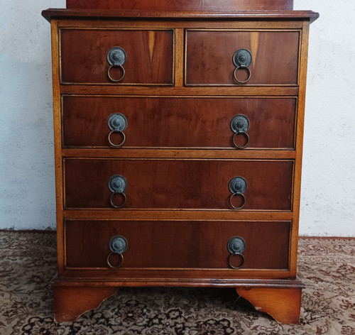 English style cherry wood scriban craft furniture