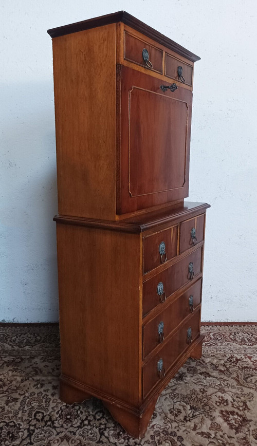 English style cherry wood scriban craft furniture