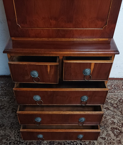 English style cherry wood scriban craft furniture