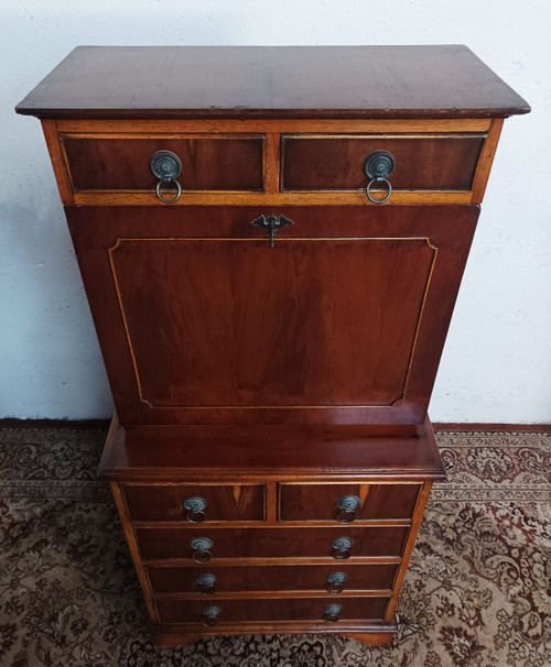 English style cherry wood scriban craft furniture