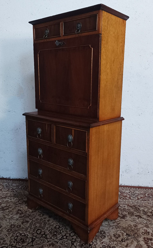English style cherry wood scriban craft furniture