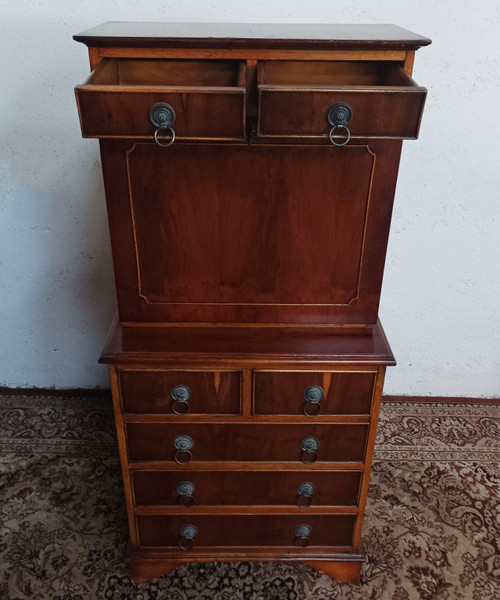 English style cherry wood scriban craft furniture